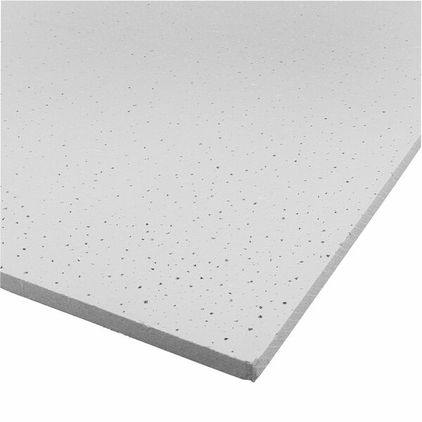 Prime-Line Ceiling Tile 2ft x 4ft Square Edge Panel Textured Directional Acoustical Fire Retardant White, 10PK MP60000